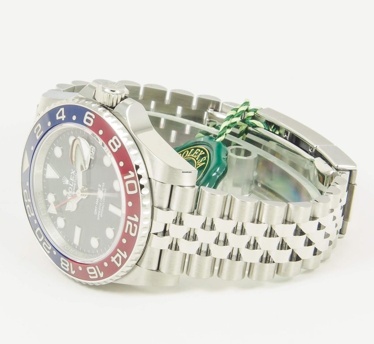 Rolex Gmt-master Ii Pepsi Blue Red Bezel Steel Black Dial Jubilee