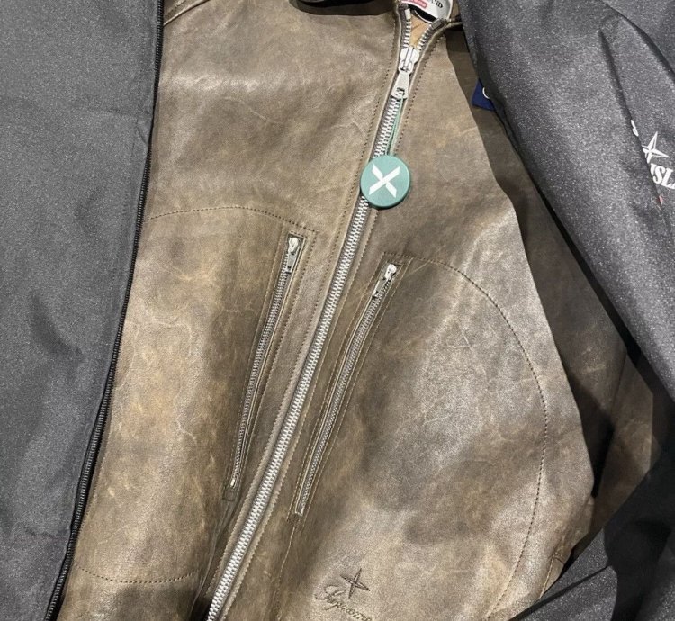 Stone Island Supreme 2023 Helicopter Leather Jacket