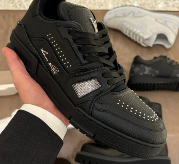 Lv Trainer Black Calf Leather