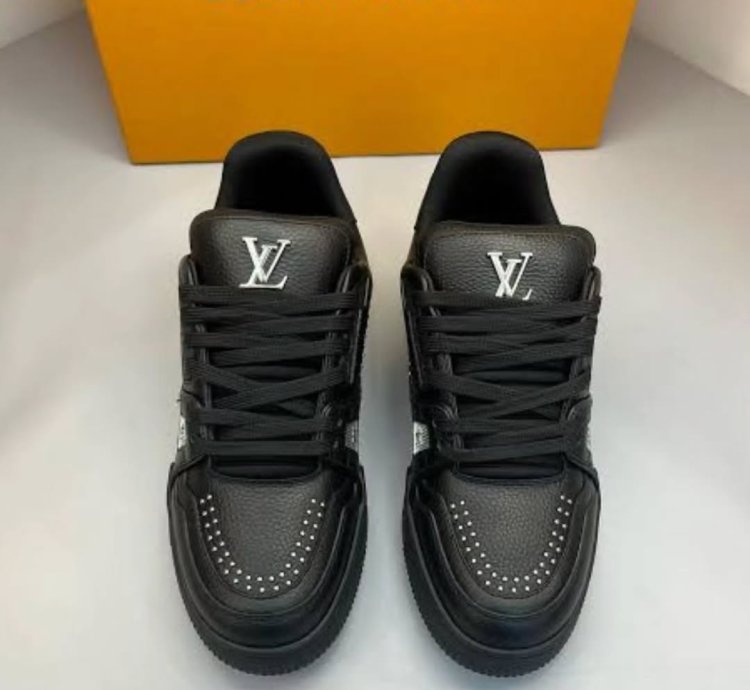 Lv Trainer Black Calf Leather