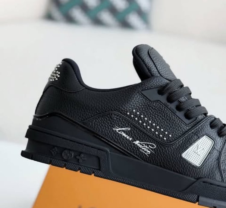 Lv Trainer Black Calf Leather