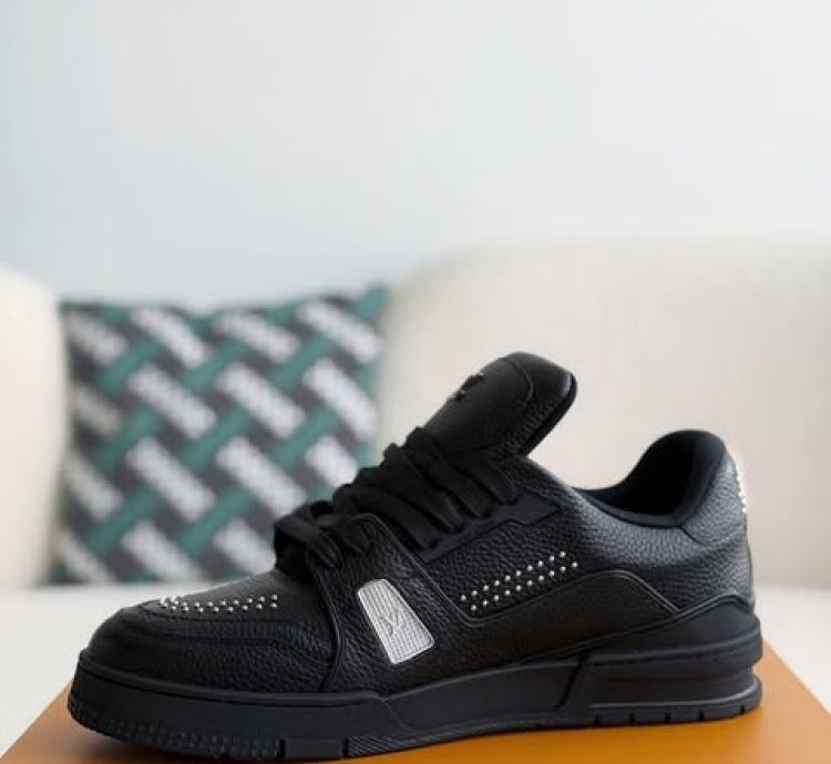 Lv Trainer Black Calf Leather