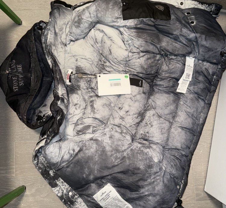 Stone Island Supreme Paintball Camo Crinkle Down Jacket