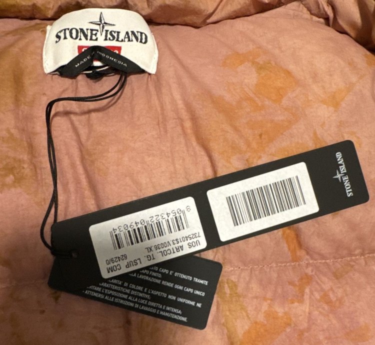 Stone Island Supreme Paintball Camo Crinkle Down Jacket