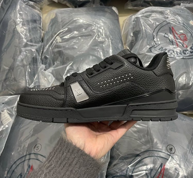 Lv Trainer Black Calf Leather