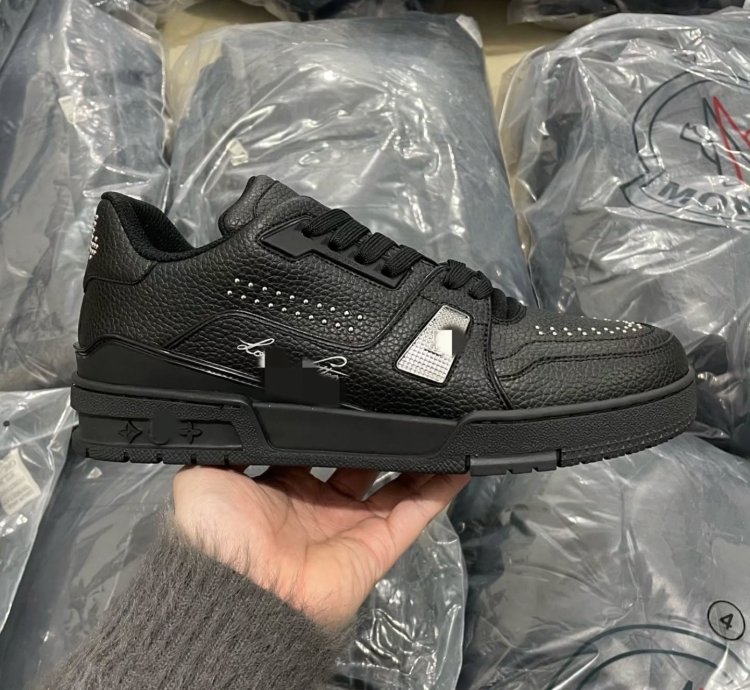 Lv Trainer Black Calf Leather