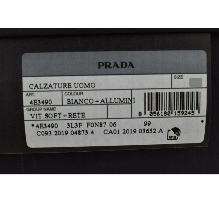 Prada White Leather Platform Sneakers