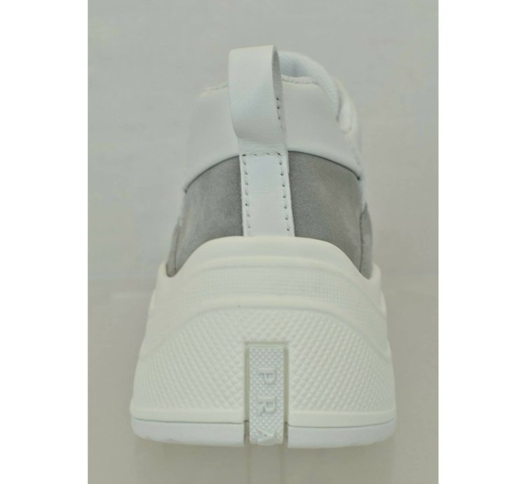 Prada White Leather Platform Sneakers