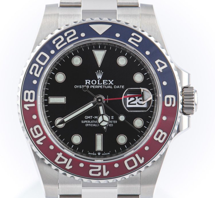 Rolex Gmt-master Ii Pepsi Oyster Steel Ref 126710blro Full Set Unworn