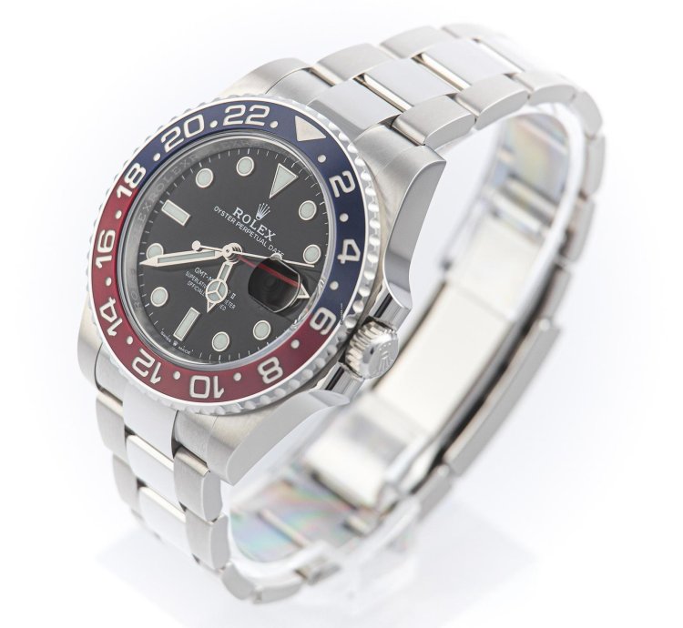 Rolex Gmt-master Ii Pepsi Oyster Steel Ref 126710blro Full Set Unworn