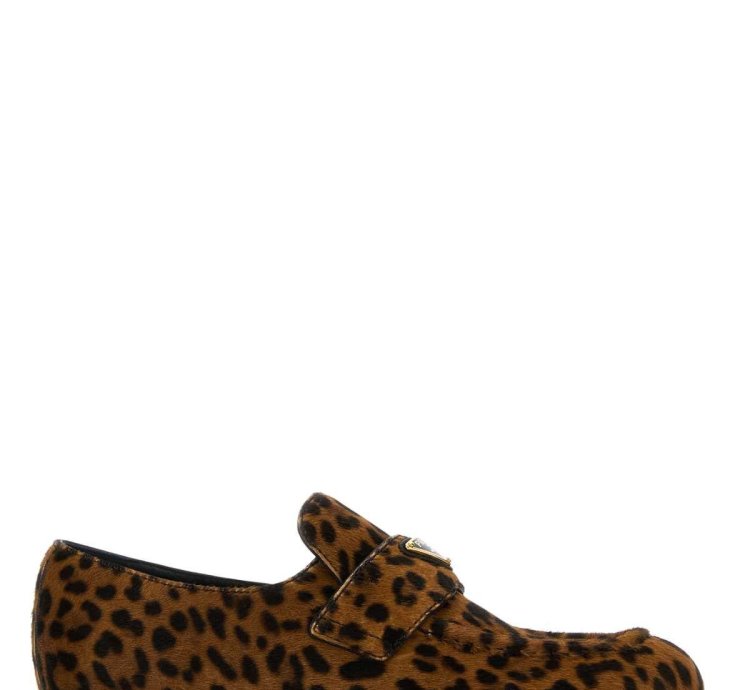 Printed Calf Hair Loafers