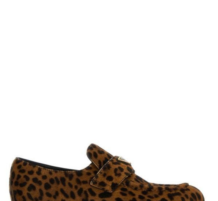 Printed Calf Hair Loafers