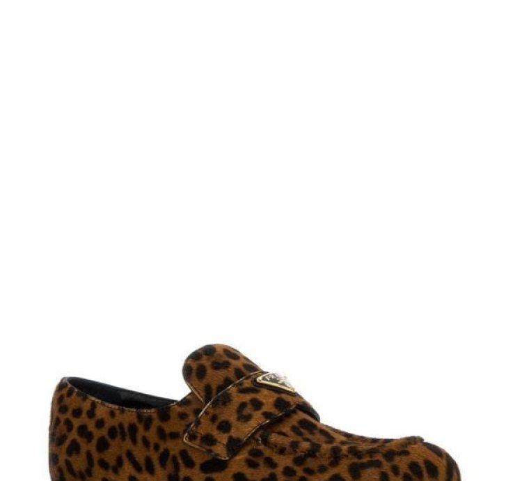 Printed Calf Hair Loafers