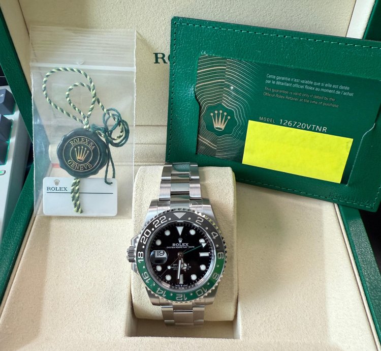 Rolex Gmt-master Ii Rare Sprite Lefty Legend Full Set Stickered New Box