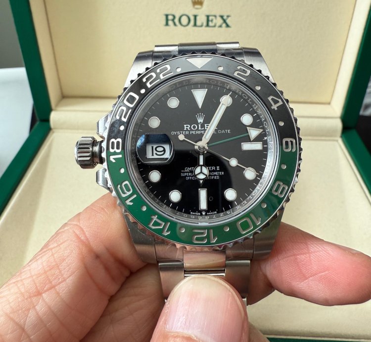 Rolex Gmt-master Ii Rare Sprite Lefty Legend Full Set Stickered New Box