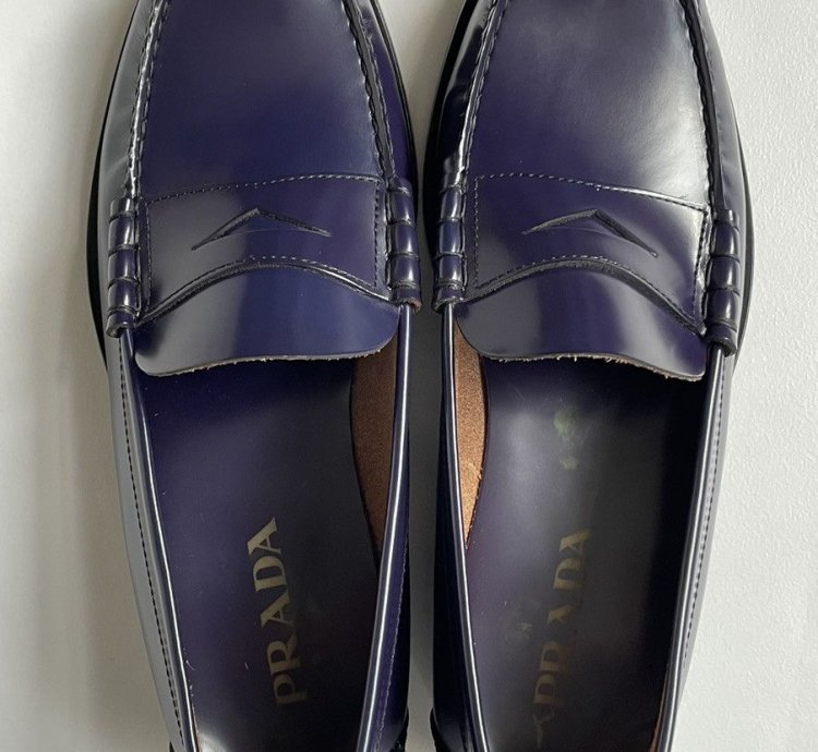 Purple Polished Leather Loafers