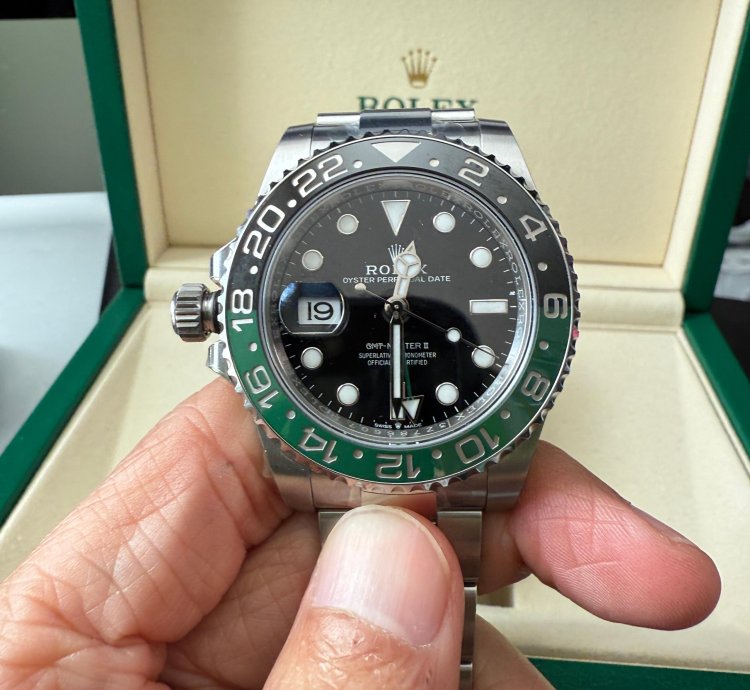Rolex Gmt-master Ii Rare Sprite Lefty Legend Full Set Stickered New Box