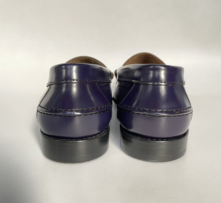 Purple Polished Leather Loafers