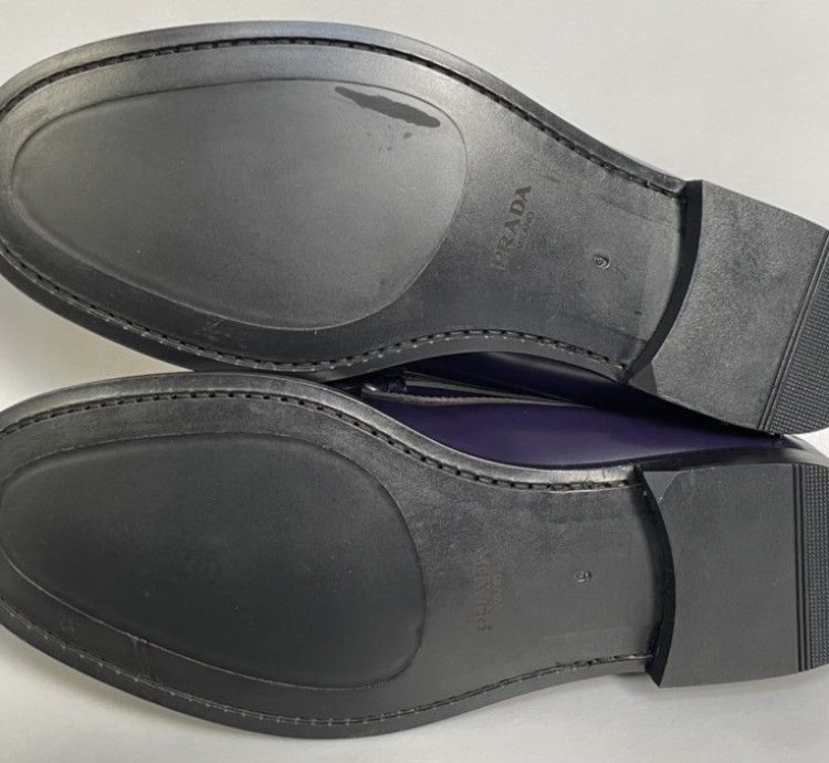 Purple Polished Leather Loafers