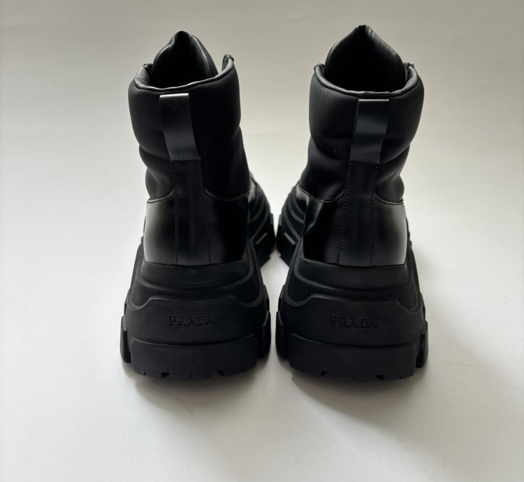 Quick Prada Black Monolith Combat Boots