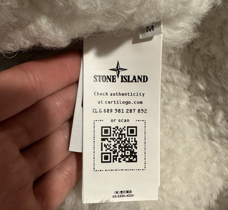 Stone Island Vitrified Sheepskin Shearling Jacket Duffle