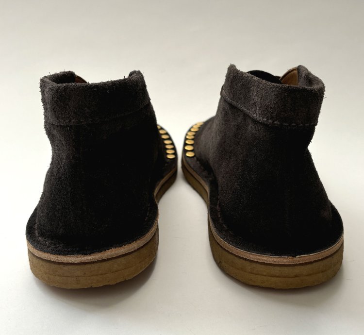 Quick Prada Studded Grey Suede Desert Chukka Boots