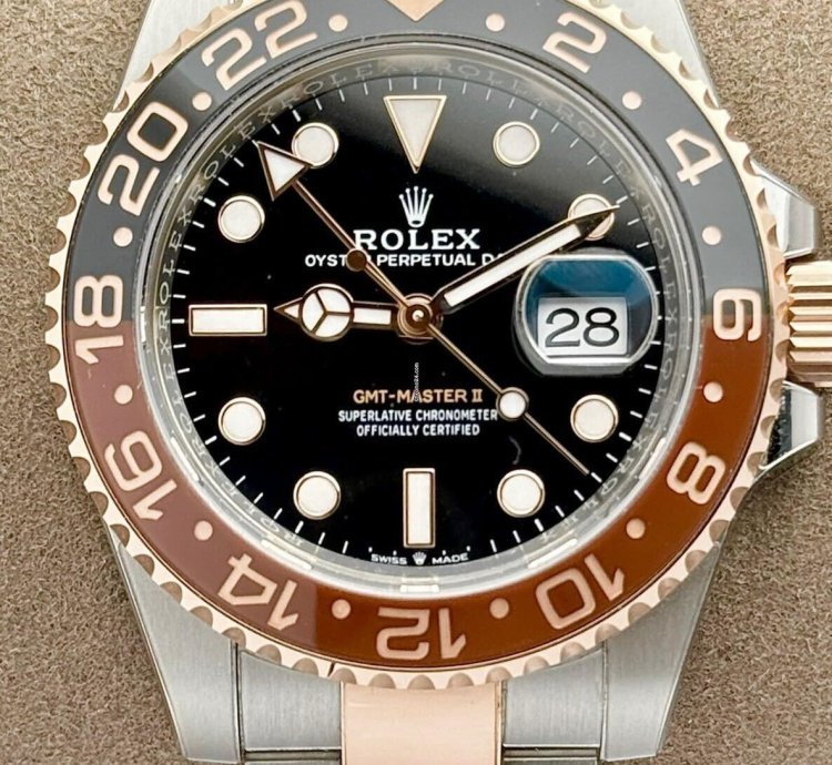 Rolex Gmt-master Ii Rootbeer Rose Gold Steel