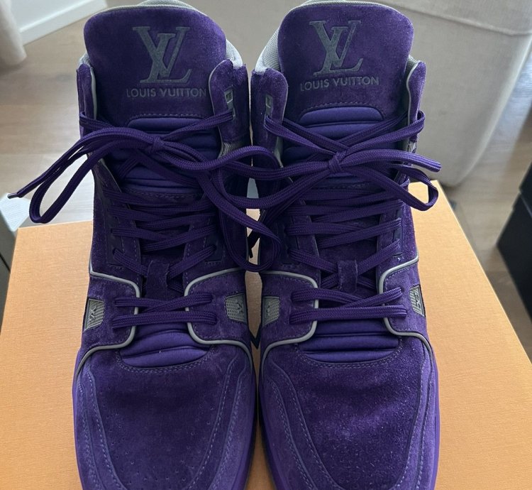 Rare Purple High Top Suede Trainer