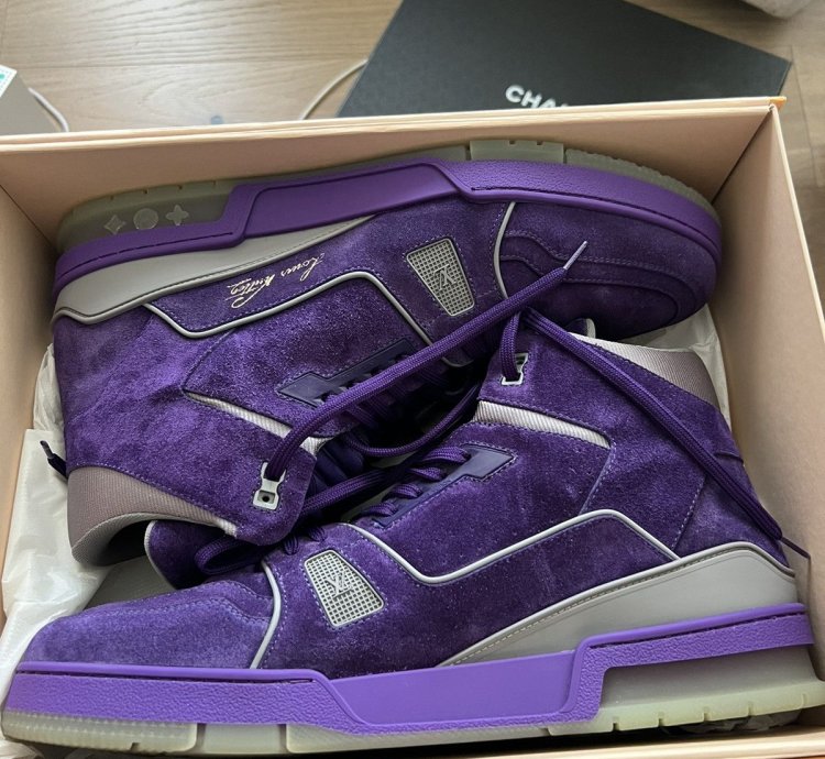 Rare Purple High Top Suede Trainer