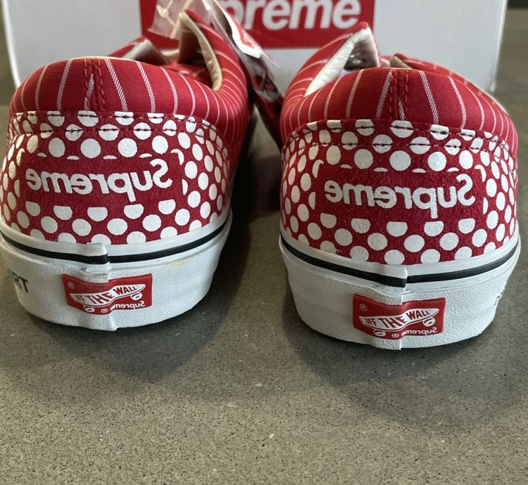 Rare Supreme Cdg Vans Harold Hunter Era Pinstripe Red