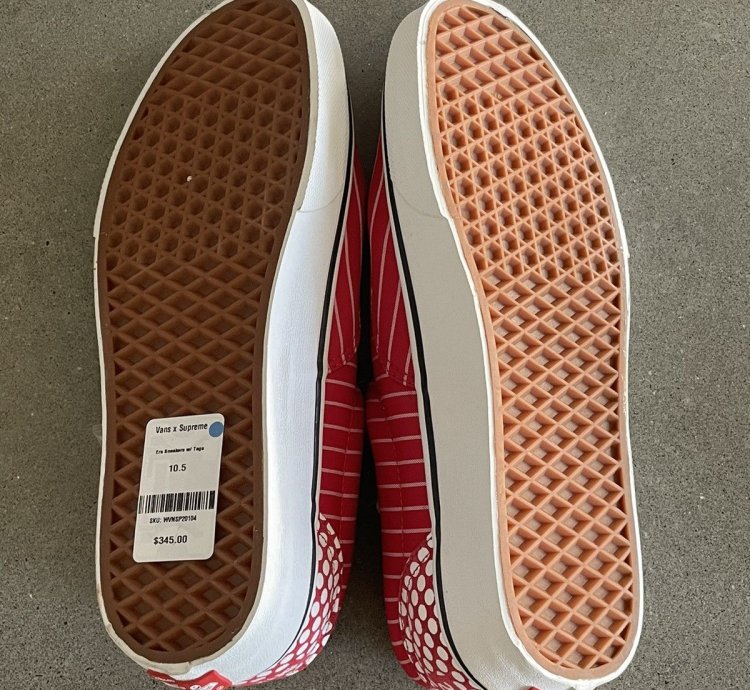 Rare Supreme Cdg Vans Harold Hunter Era Pinstripe Red