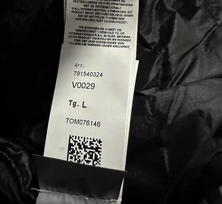 Stone Island Zip-up Puffer Jacket Black