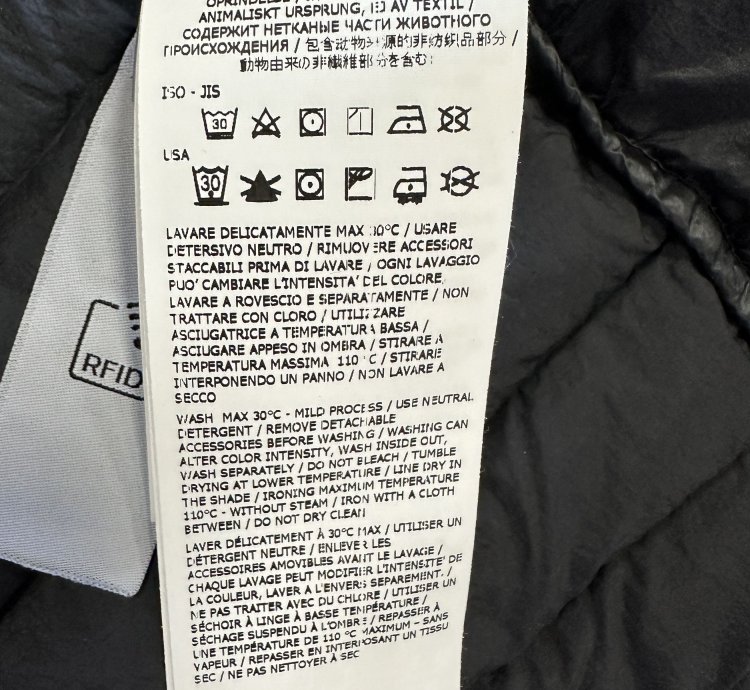 Stone Island Zip-up Puffer Jacket Black