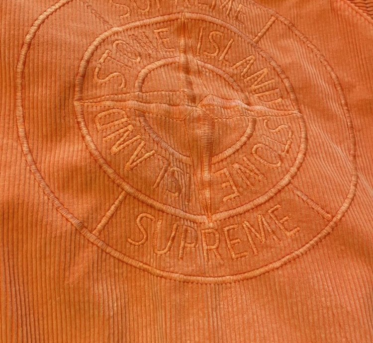 Supreme Stone Island Corduroy Jacket Orange Large
