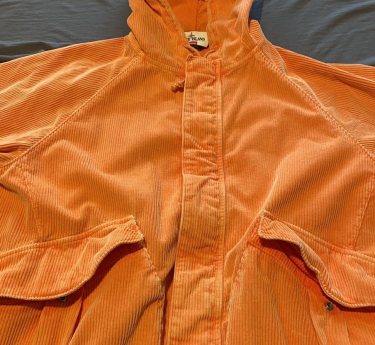 Supreme Stone Island Corduroy Jacket Orange Large