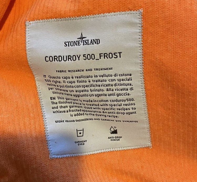 Supreme Stone Island Corduroy Jacket Orange Large