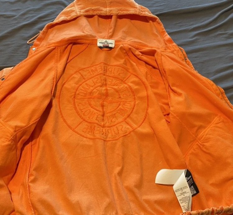 Supreme Stone Island Corduroy Jacket Orange Large