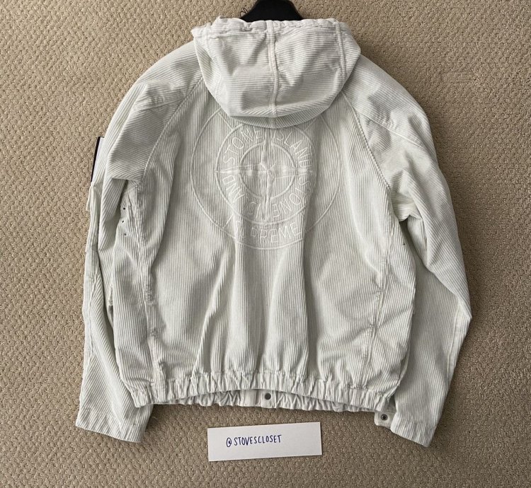 Supreme Stone Island Corduroy Jacket Stone White Medium Fw20