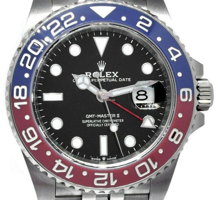 Rolex Gmt-master Ii Stainless Steel Ceramic Pepsi Jubilee Watch 126710