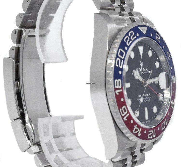 Rolex Gmt-master Ii Stainless Steel Ceramic Pepsi Jubilee Watch 126710