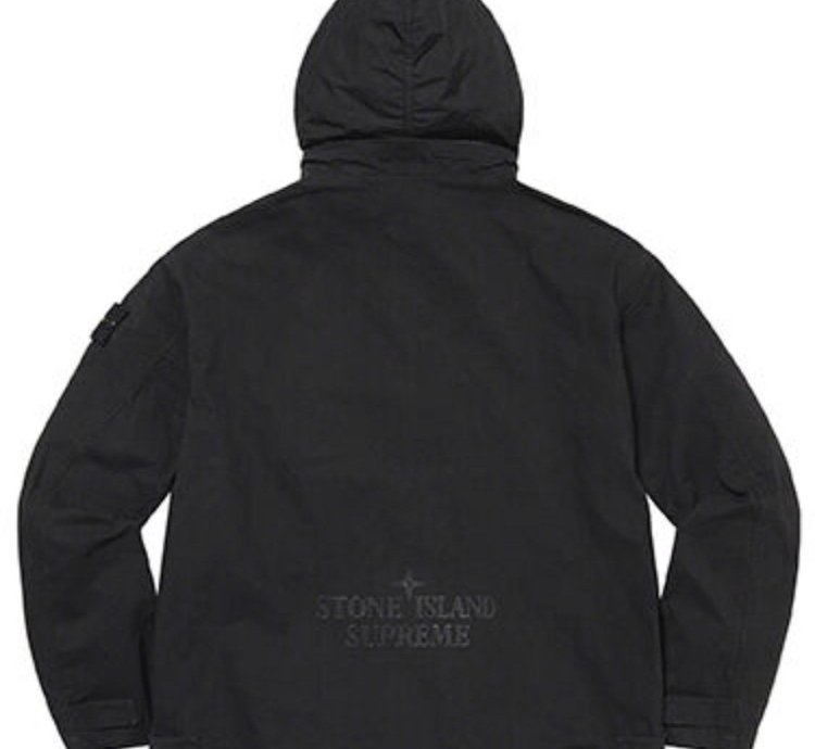 Supreme Stone Island Cotton Cordura Shell Jacket - Black