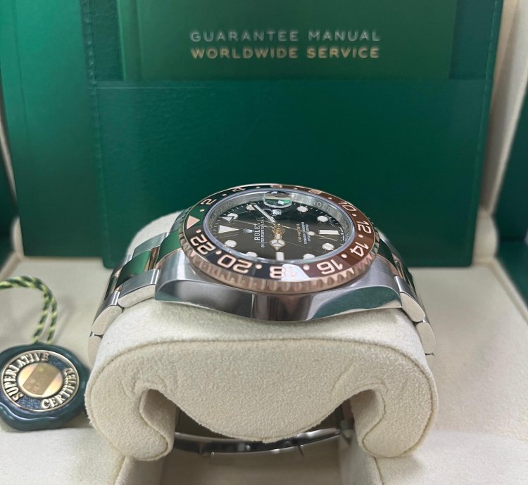 Rolex Gmt-master Ii Stainless Steel Rose Gold Black Brown Bezel- Rootbeer 126711chnr
