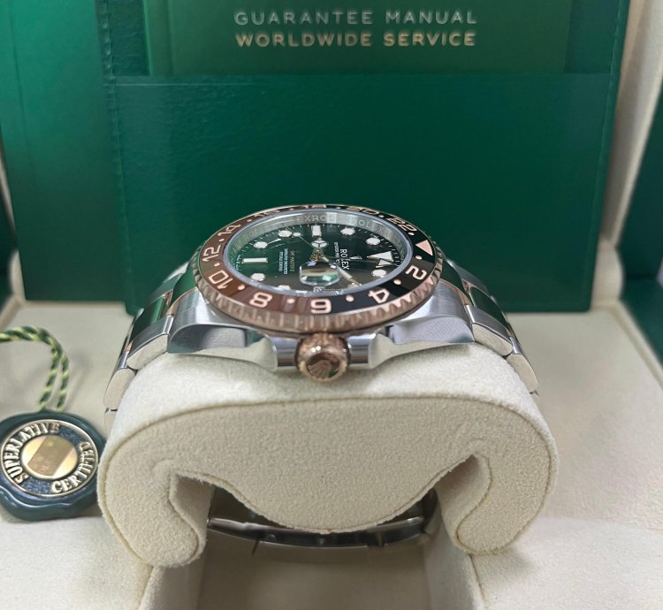Rolex Gmt-master Ii Stainless Steel Rose Gold Black Brown Bezel- Rootbeer 126711chnr