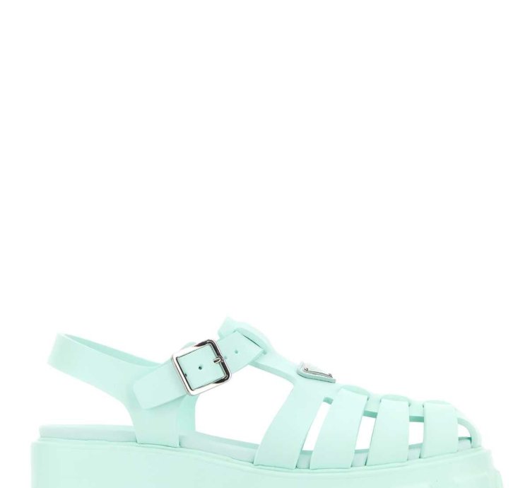Sea Green Rubber Sandals