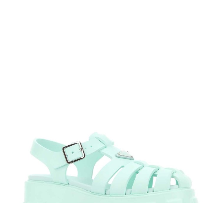 Sea Green Rubber Sandals