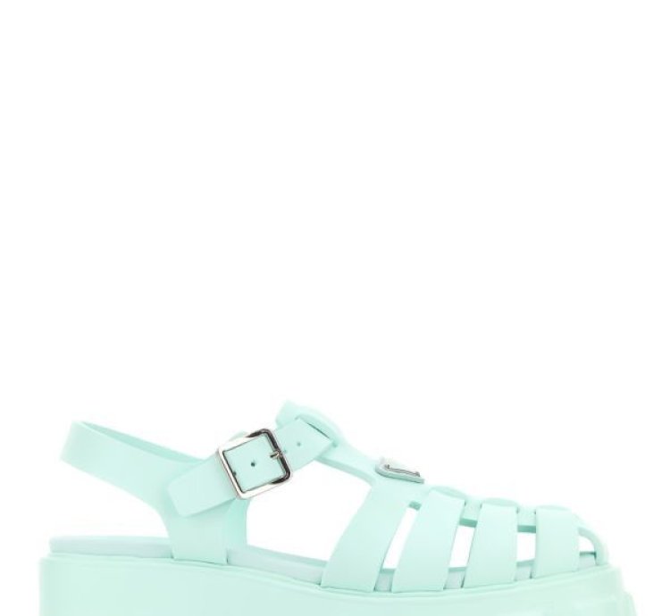 Sea Green Rubber Sandals
