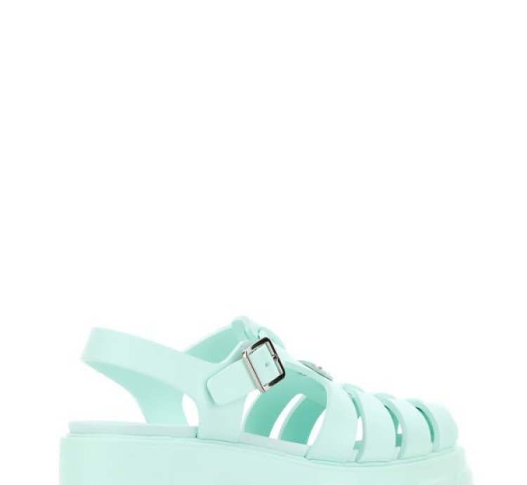 Sea Green Rubber Sandals