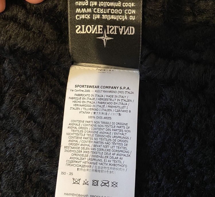 Supreme Stone Island Hand-painted Shearling Jacket Fw20