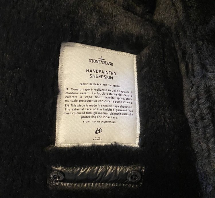 Supreme Stone Island Hand-painted Shearling Jacket Fw20