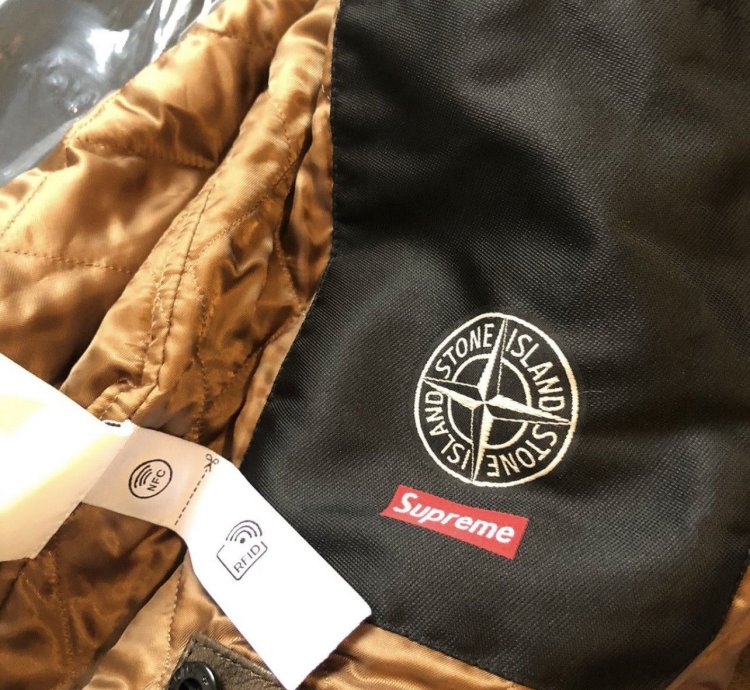 Supreme Stone Island Leather Jacket